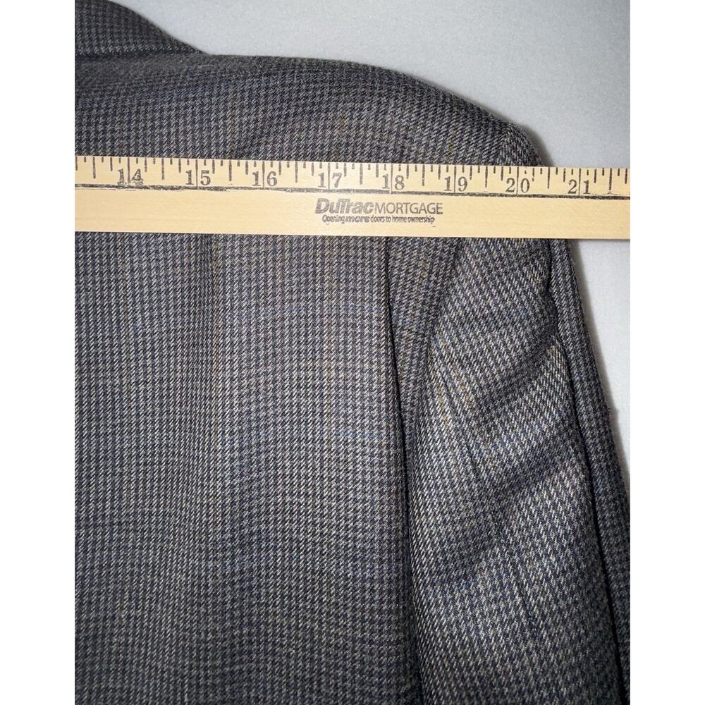 Oscar de la Renta Silk Wool Houndstooth Blazer Mens Size 44R Sport Coat 2 Button - Picture 14 of 16
